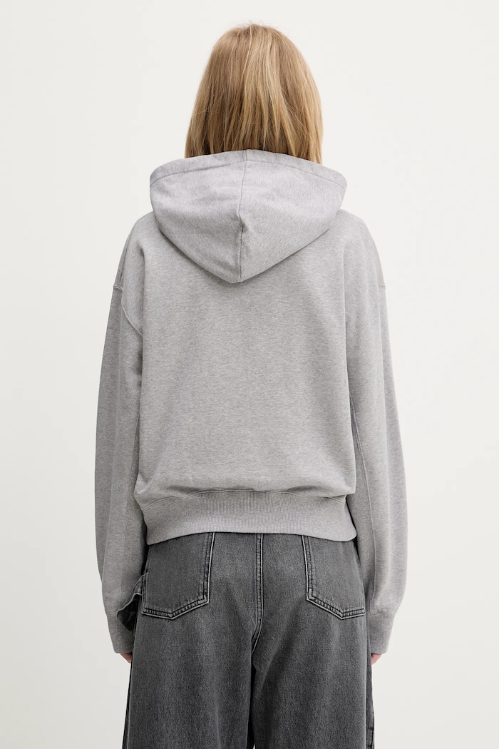 Clothing JW Anderson cotton sweatshirt Anchor Embroidery Cropped JW0216.PG1719.907 gray