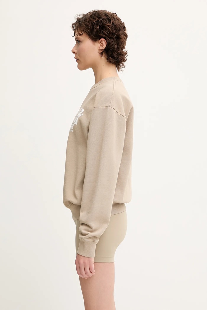 Sporty & Rich felpa in cotone Usa Wellness Club ST071622128GY15 beige SS25