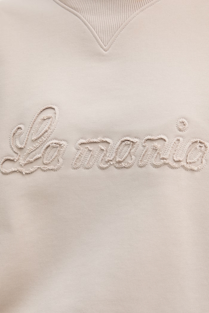 La Mania oversize mikina dámska s bavlnou BRODIE béžová