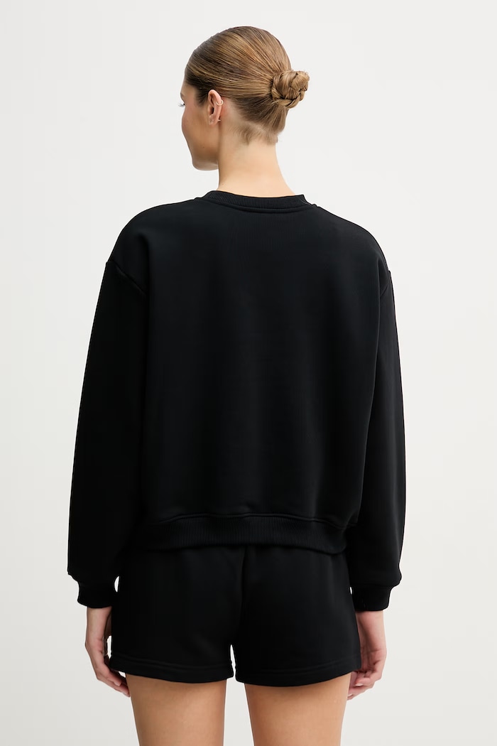 Îmbrăcăminte La Mania hanorac oversized pentru femei, cu bumbac BRODIE negru