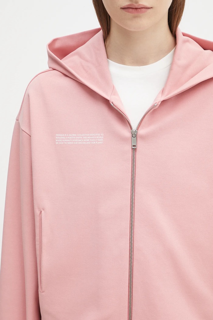 Mikina Pangaia DNA Double Jersey Zip Up Hoodie ružová 10002361