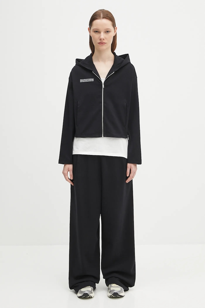 Mikina Pangaia DNA Double Jersey Zip Up Hoodie 10002361 čierna