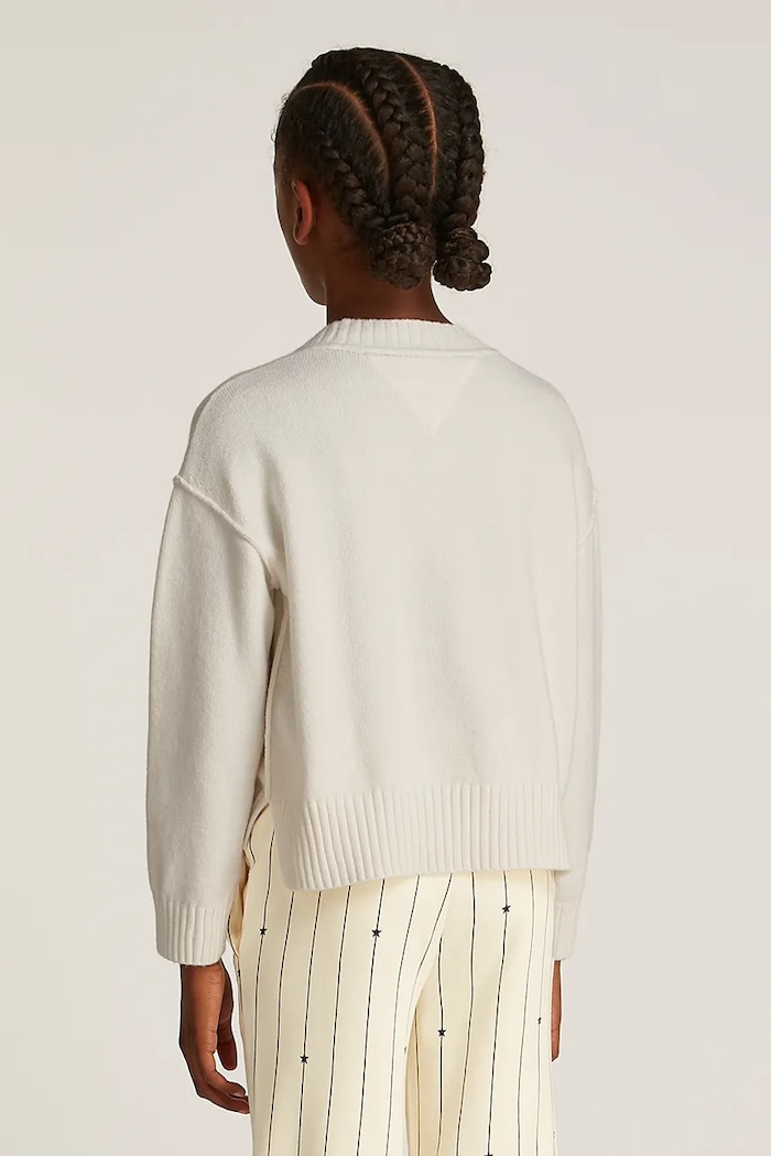 Tommy Hilfiger sweter dziecięcy beżowy KG0KG08513.128.176.PPYA
