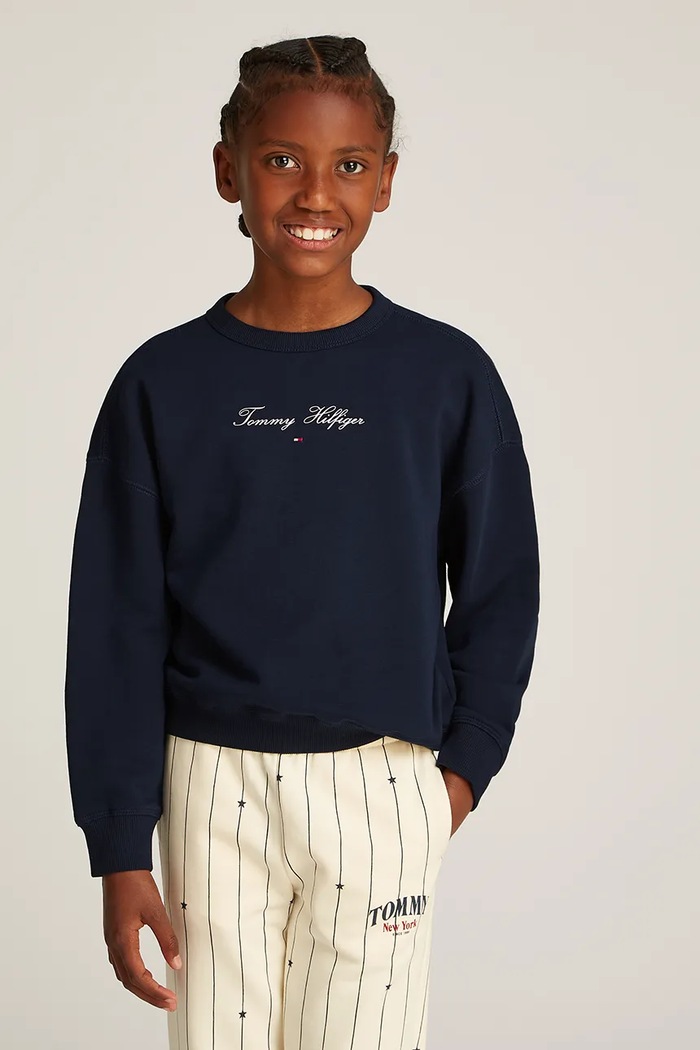 Tommy Hilfiger bluza dziecięca aplikacja granatowy KG0KG08317.128.176.PPYA
