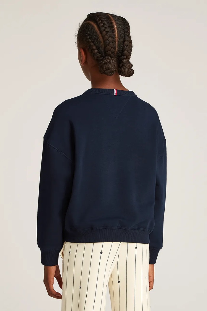 Dziewczynka Tommy Hilfiger bluza dziecięca KG0KG08317.128.176.PPYA granatowy