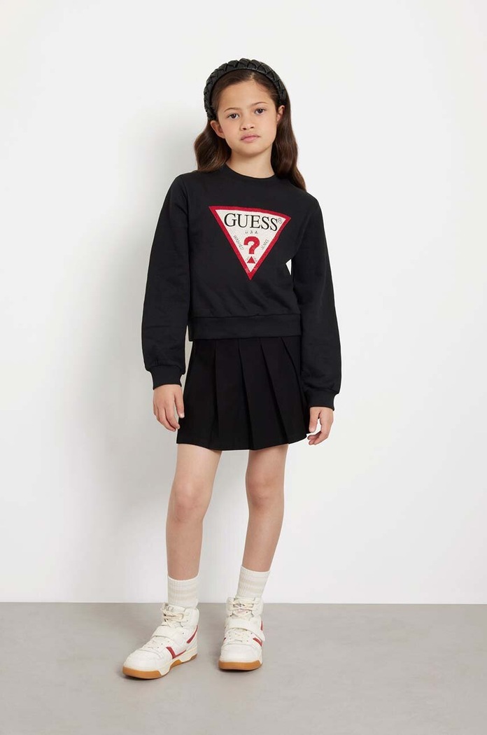 Guess Bluza bawełniana dziecięca czarny J4YQ22.KA6R4.PPYA