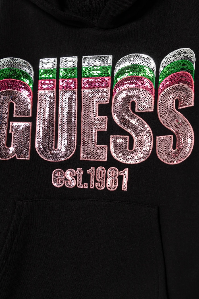 Dziewczynka Guess bluza bawełniana dziecięca J5RQ00.KAD74.PPYA czarny