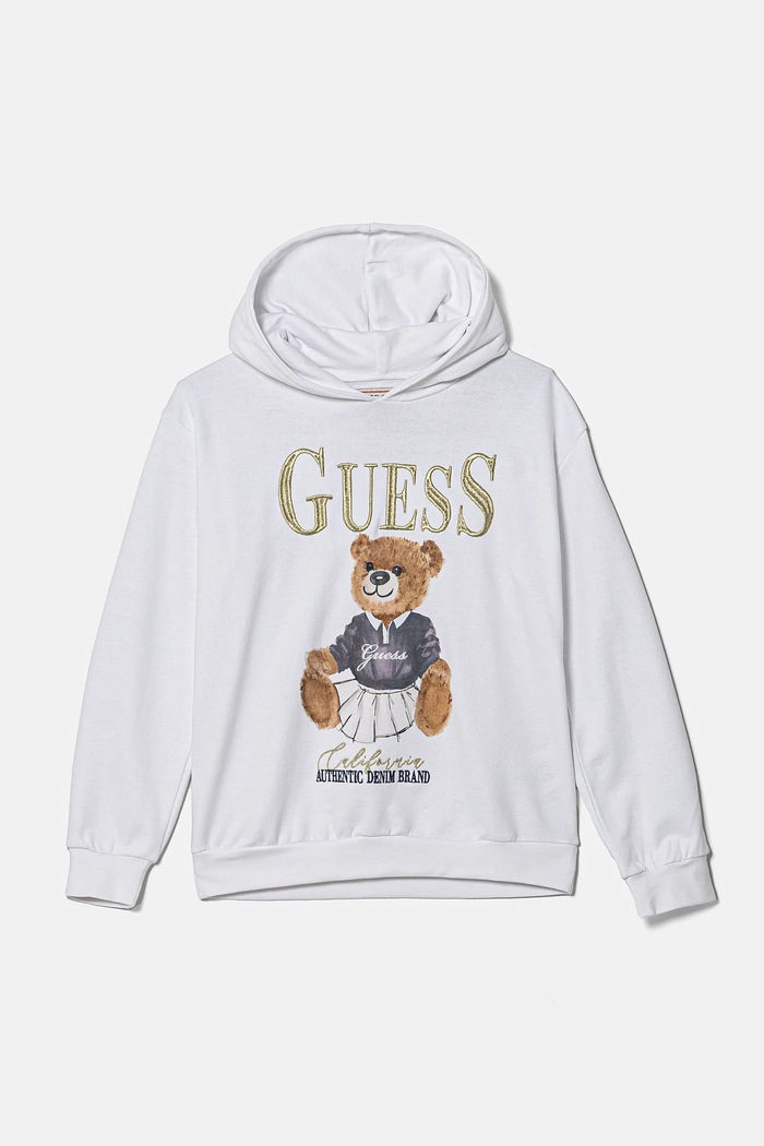 Παιδική βαμβακερή μπλούζα Guess J5RQ04.KAD74.PPYA λευκό SS25
