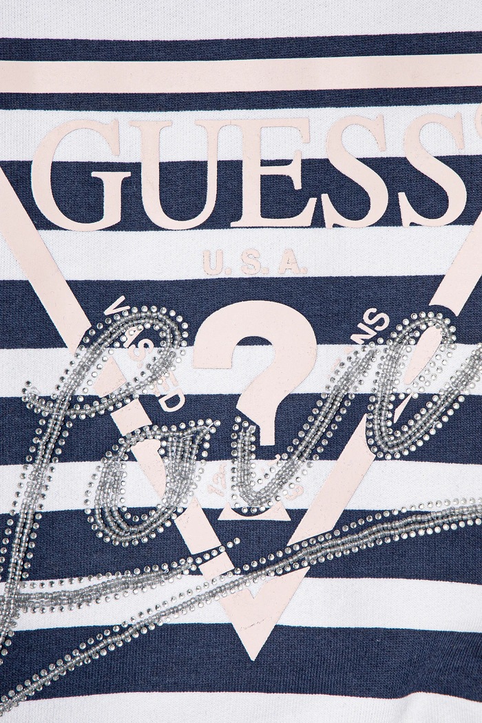 Dziewczynka Guess Bluza bawełniana dziecięca J5RQ06.KA6R4.PPYA niebieski