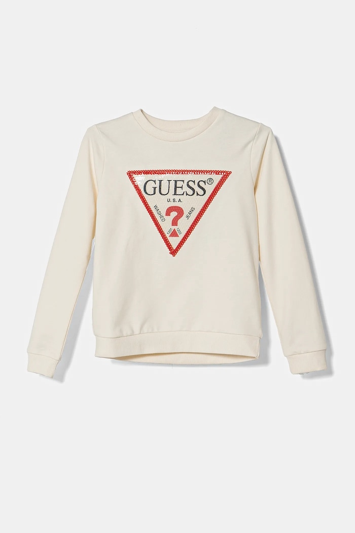 Guess gyerek melegítőfelső pamutból pamut bézs K4YQ10.KA6R4.PPYA