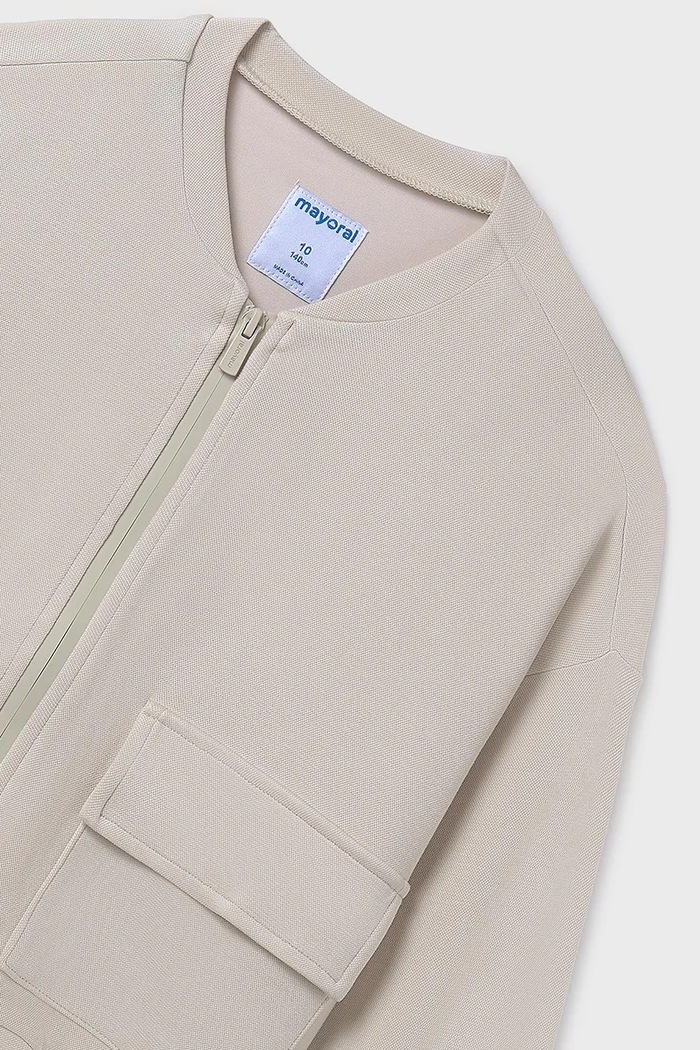 Dziewczynka Mayoral bluza dziecięca 6407.8D.Junior.PPYA beżowy
