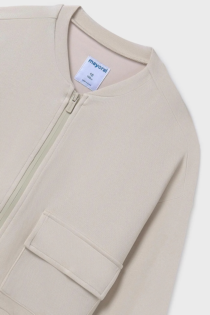 Dziewczynka Mayoral bluza dziecięca 6407.8D.Junior.PPYA beżowy