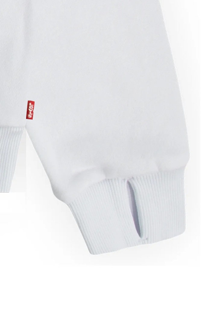 Παιδική μπλούζα Levi's BATWING PATCH HOODIE λευκό 3EN102