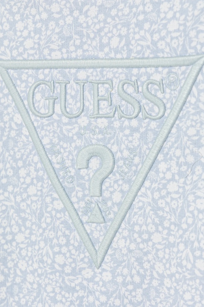 Deklice Otroški bombažen pulover Guess J5GQ01.KA6R4.PPYA modra