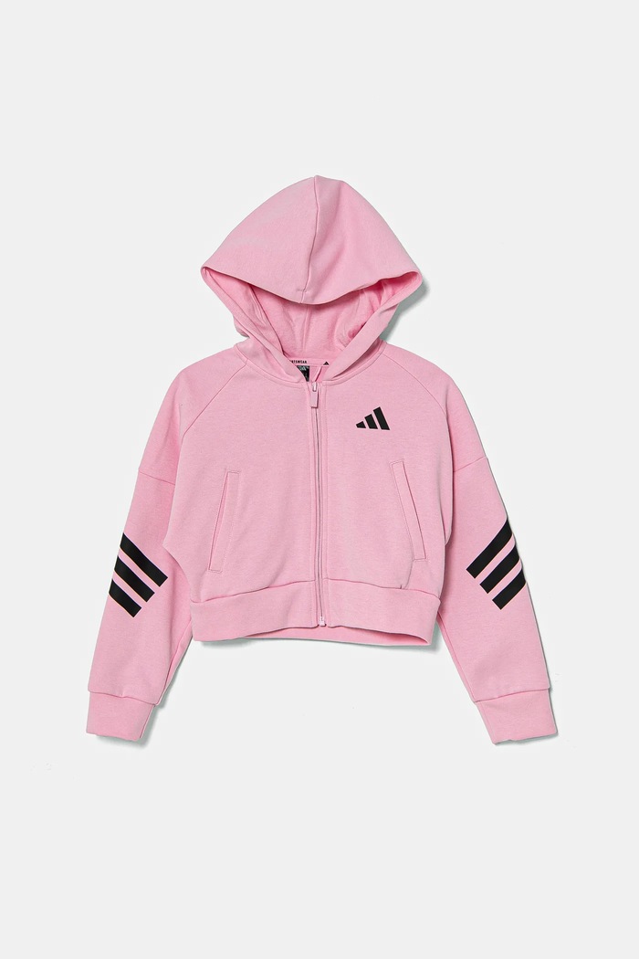 adidas bluza dziecięca z kapturem różowy JD1300