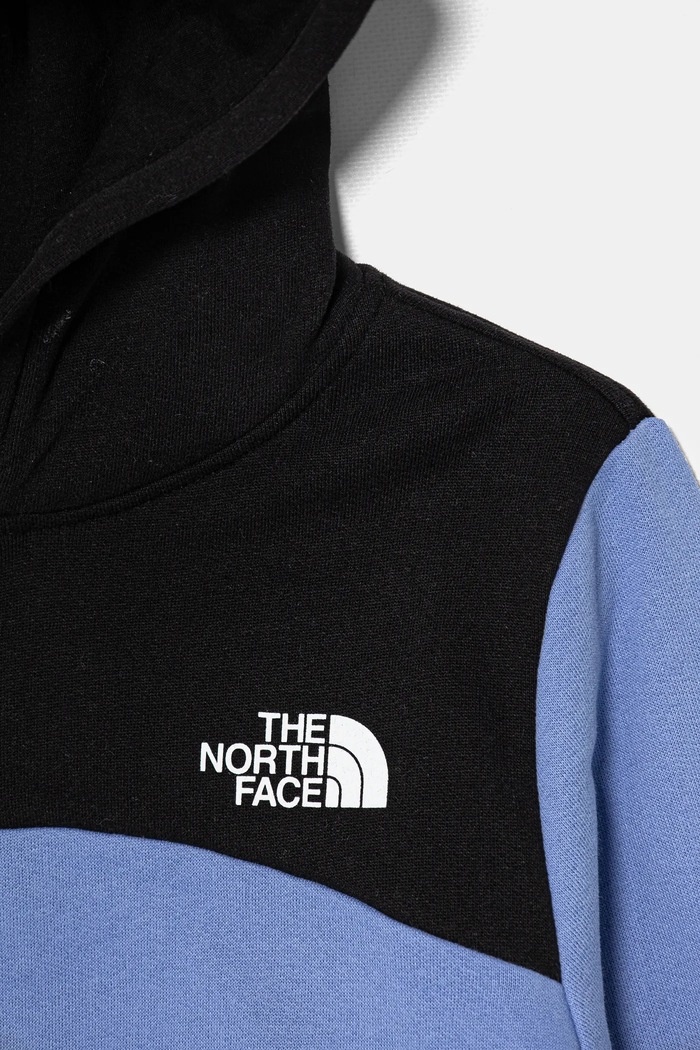 Dziewczynka The North Face bluza bawełniana dziecięca BACK LOGO RELAXED P/O HOODIE NF0A89HC0YI1 fioletowy