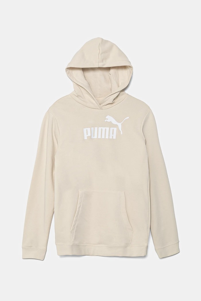 Dječja dukserica Puma ESS No. 1 Logo Hoodie TR print bež 684897