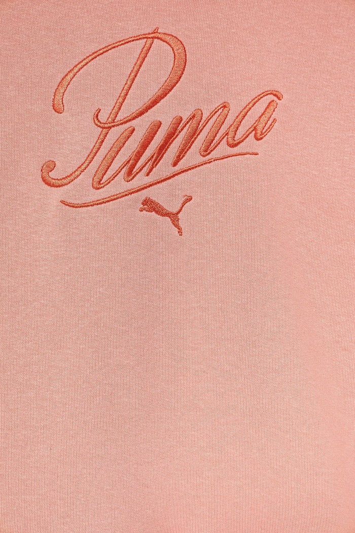 Deklice Otroški pulover Puma ESS SCRIPT Hoodie TR 685806 oranžna