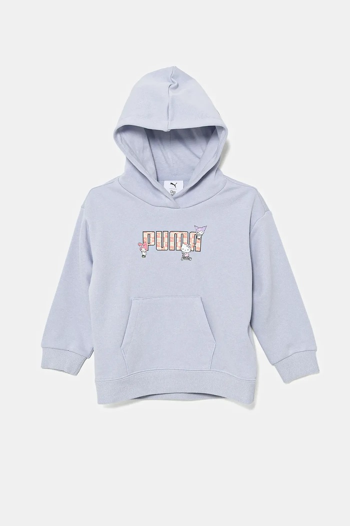 Puma bluza dziecięca HELLO KITTY & FRIENDS Relaxed Hoodie TR z kapturem niebieski 630063