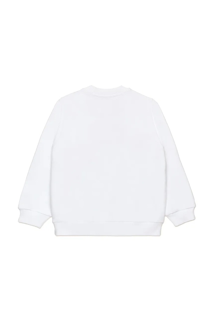 Детски памучен суичър Diesel SCACUORE SWEAT-SHIRT J02230 бял SS25