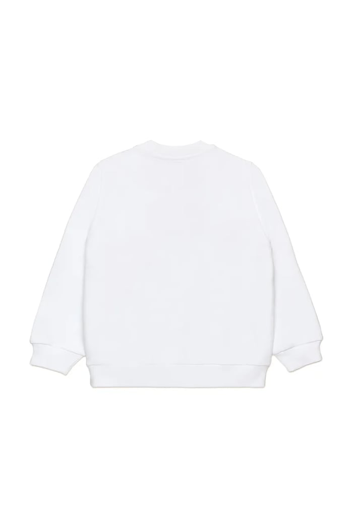 Детски памучен суичър Diesel SCACUORE SWEAT-SHIRT J02230 бял SS25