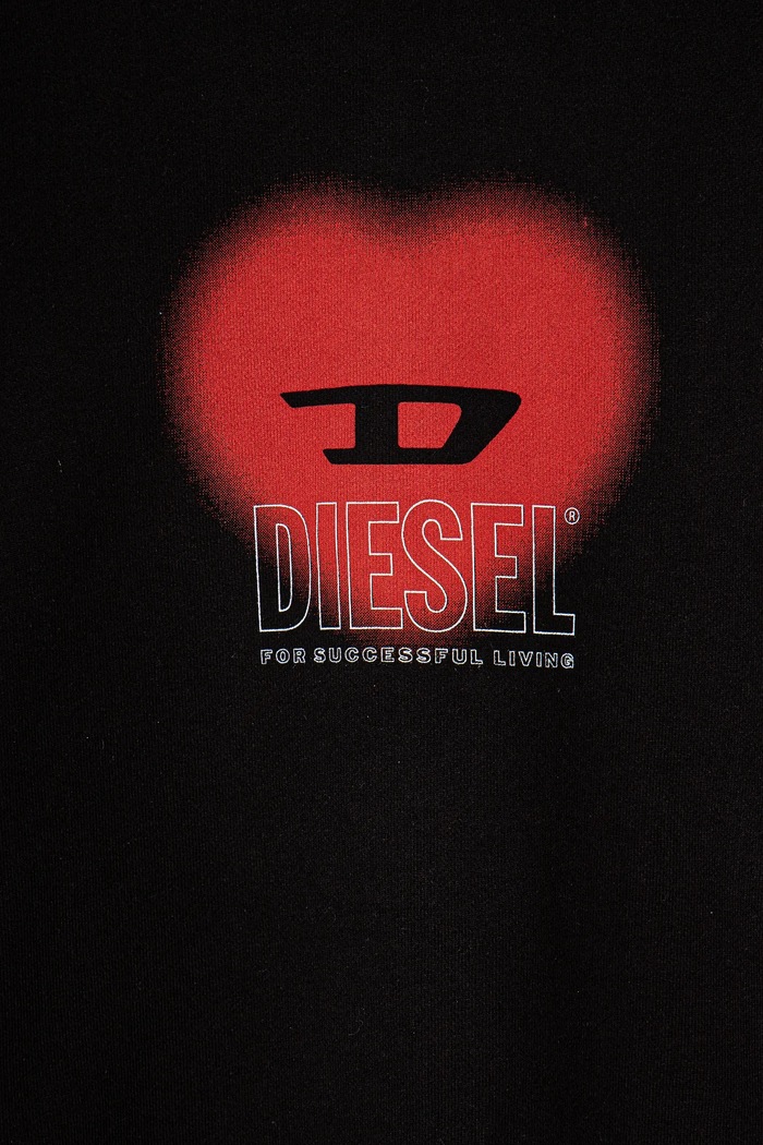 Djevojčice Dječja pamučna dukserica Diesel SCACUORE SWEAT-SHIRT J02230 crna