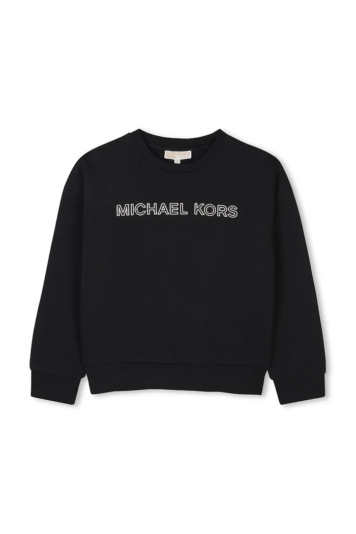 Παιδική βαμβακερή μπλούζα Michael Kors χωρίς κουκούλα μαύρο R30322.114.150