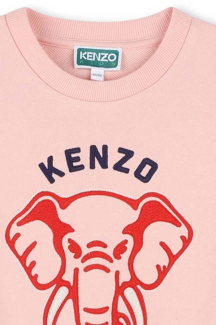 Dziewczynka Kenzo Kids bluza bawełniana dziecięca K61048.156 pomarańczowy