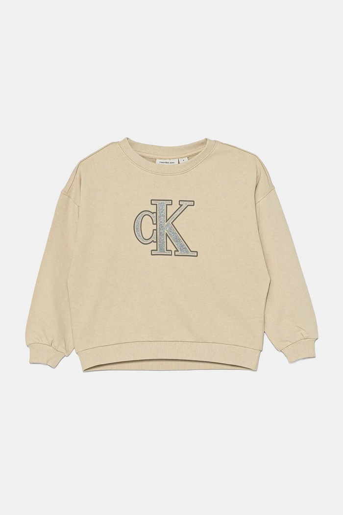 Dukserica Calvin Klein Jeans s elastinom bež IG0IG02849.128.176.PPYA