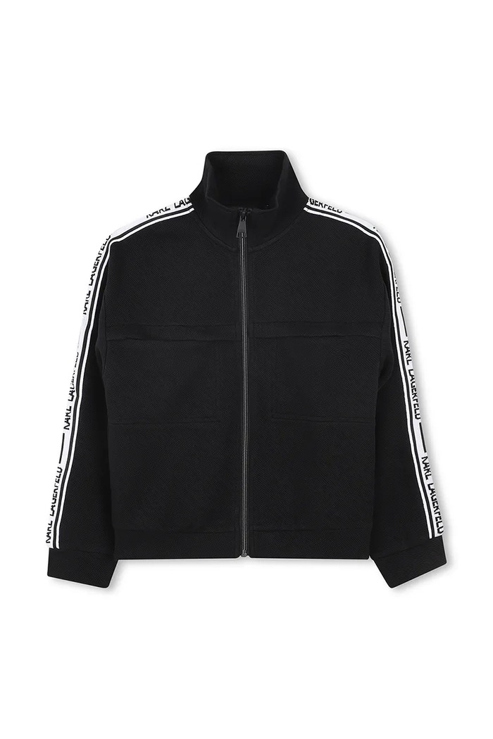 Karl Lagerfeld bluza dziecięca aplikacja czarny Z30483.114.150