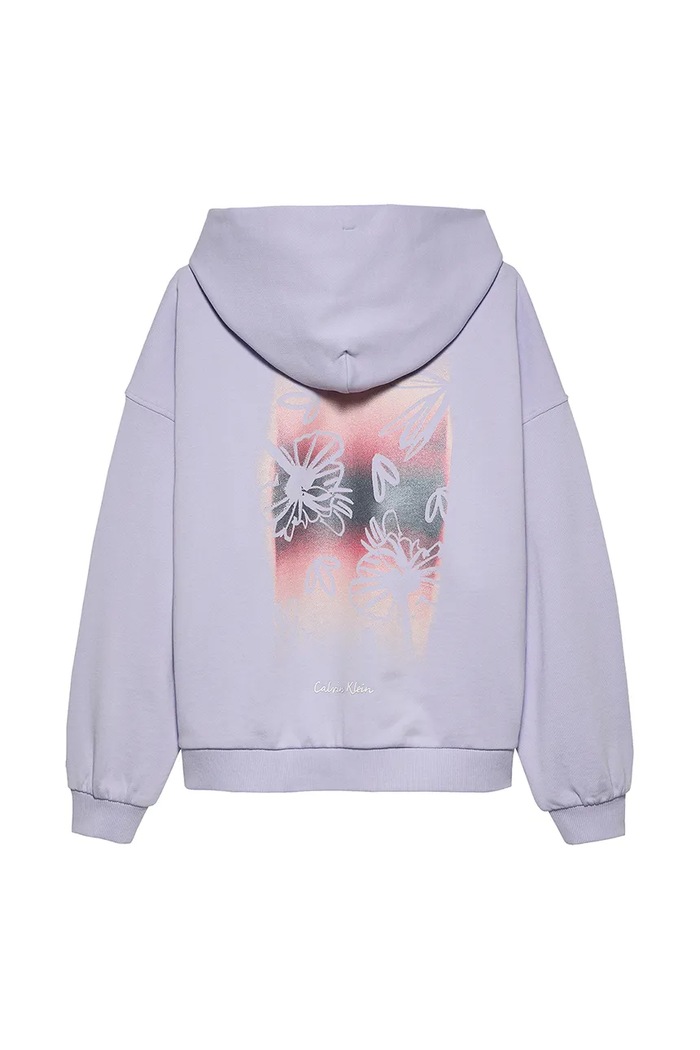 Dziewczynka Calvin Klein Jeans bluza dziecięca IG0IG02855.PPYA fioletowy