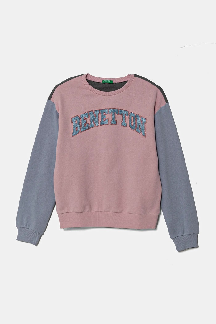 Detská bavlnená mikina United Colors of Benetton bavlna ružová 3J68C10MX.G.Seasonal