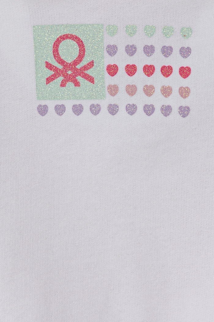 DÍVKA Dětská bavlněná mikina United Colors of Benetton 3J70G10HX.P.Seasonal bílá