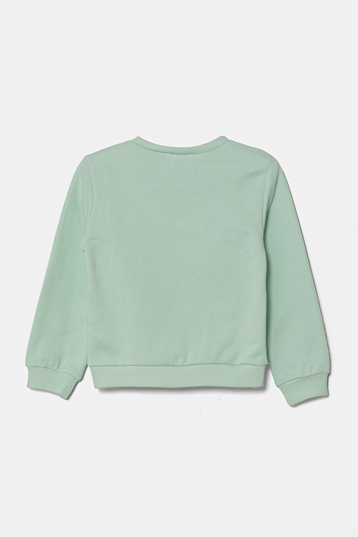 Детски памучен суичър United Colors of Benetton 3J70G10HX.P.Seasonal зелен SS25