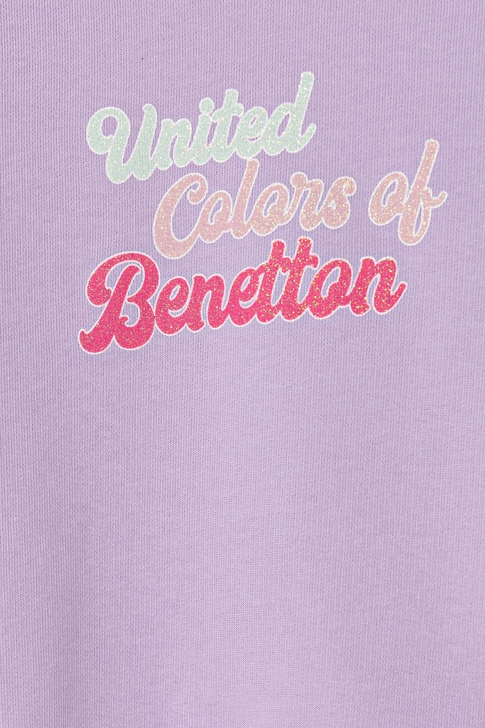 Djevojčice Dječja pamučna dukserica United Colors of Benetton 3J70G10HX.P.Seasonal ljubičasta