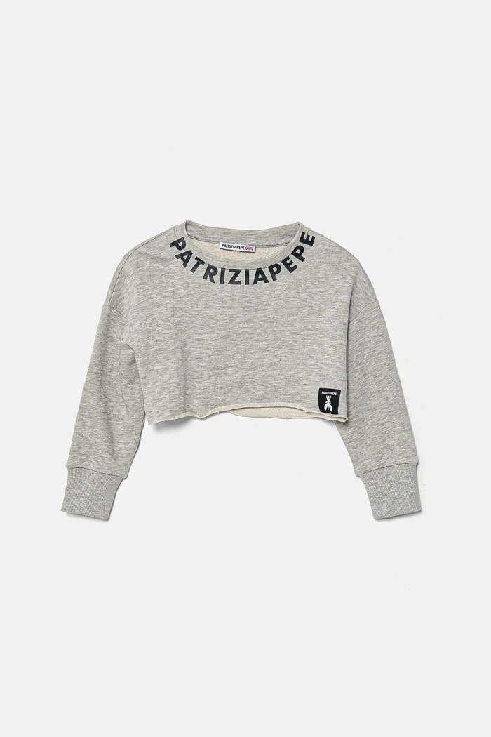 Bavlnená mikina Patrizia Pepe K103 7M0881 sivá SS25