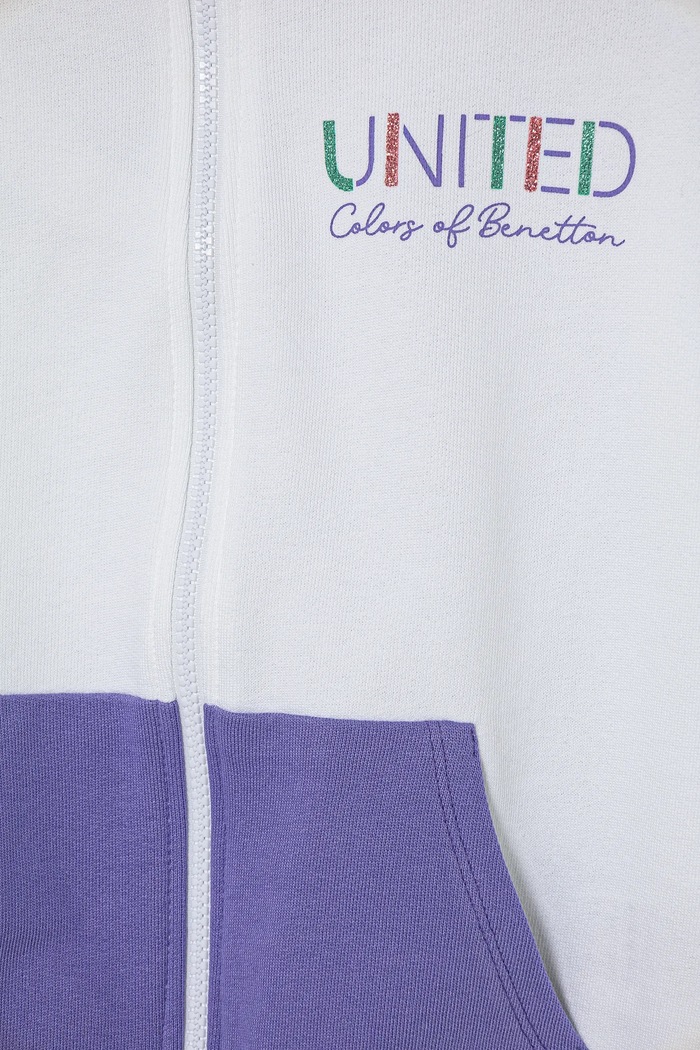 Dziewczynka United Colors of Benetton bluza bawełniana dziecięca 3J68C504N.G.Seasonal biały