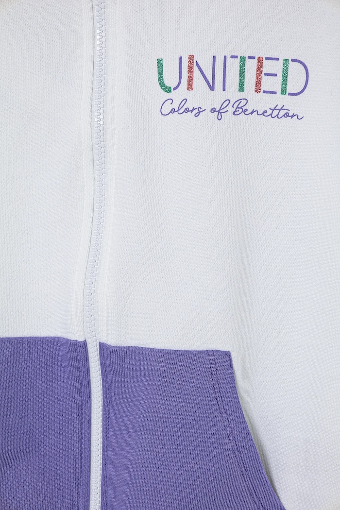 Dziewczynka United Colors of Benetton bluza bawełniana dziecięca 3J68C504N.G.Seasonal biały