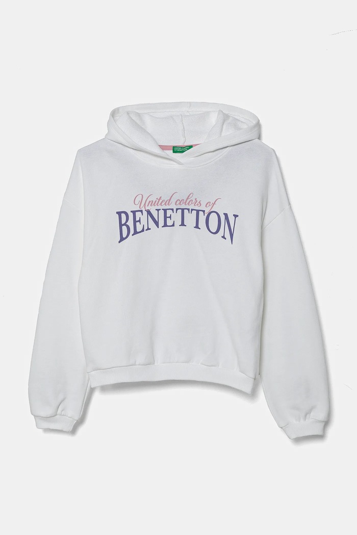 Dječja pamučna dukserica United Colors of Benetton pamuk bijela 3J68C204D.G.Seasonal
