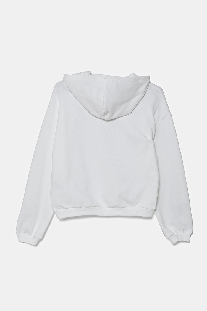 Dječja pamučna dukserica United Colors of Benetton 3J68C204D.G.Seasonal bijela SS25