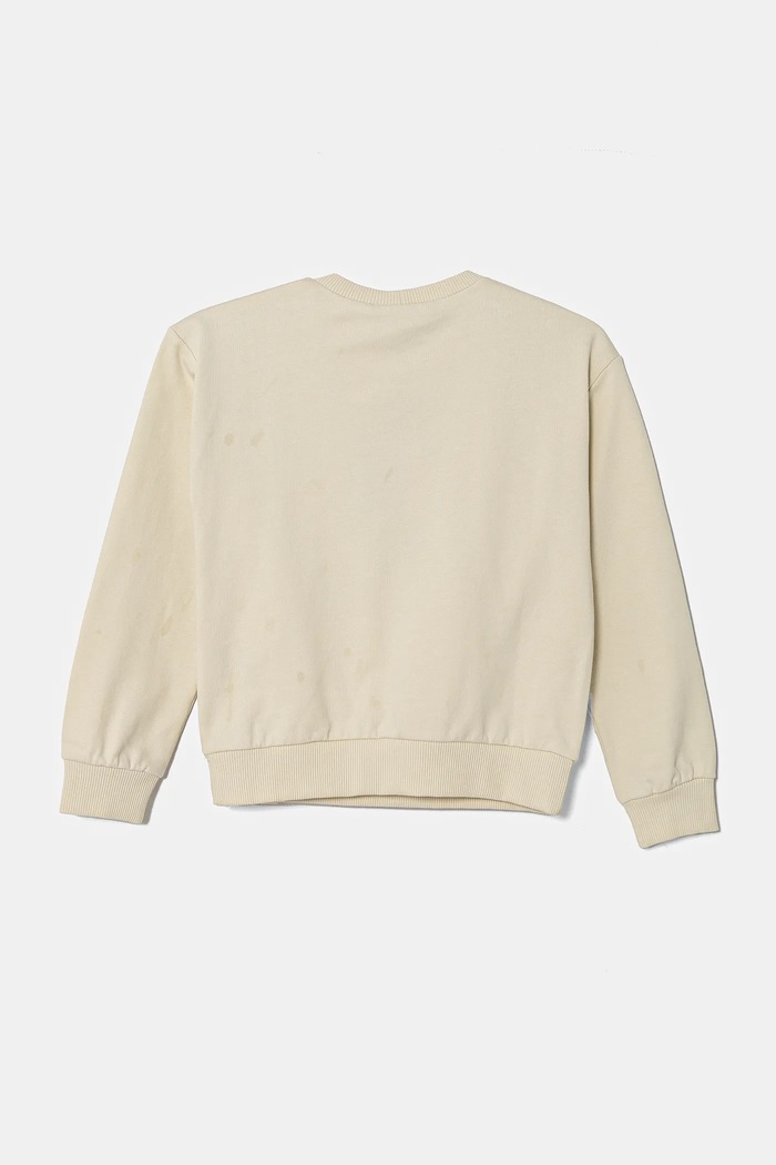 United Colors of Benetton bluza bawełniana dziecięca 3PQMC10MU.G.Seasonal beżowy SS25