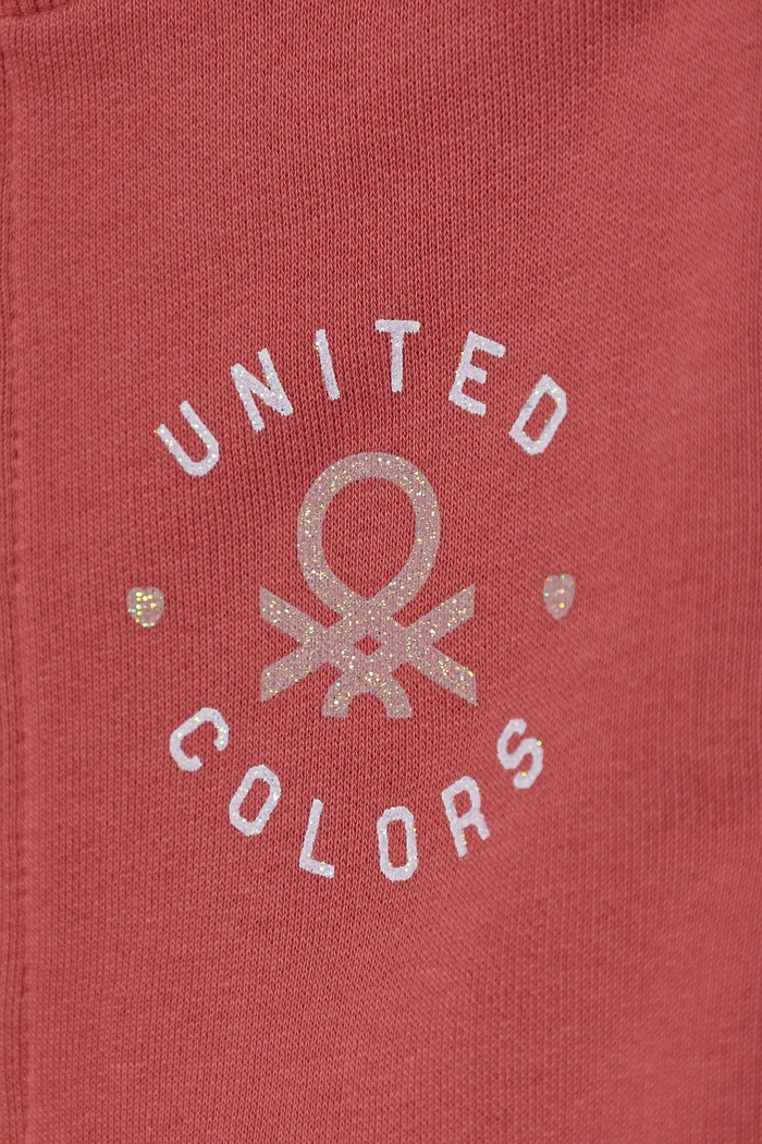 Djevojčice Dječja pamučna dukserica United Colors of Benetton 3J70G503N.P.Seasonal roza