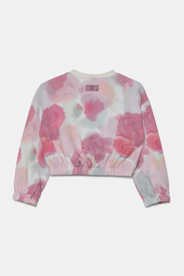 United Colors of Benetton bluza bawełniana dziecięca 35UJC10OB.G.G.Seasonal różowy SS25