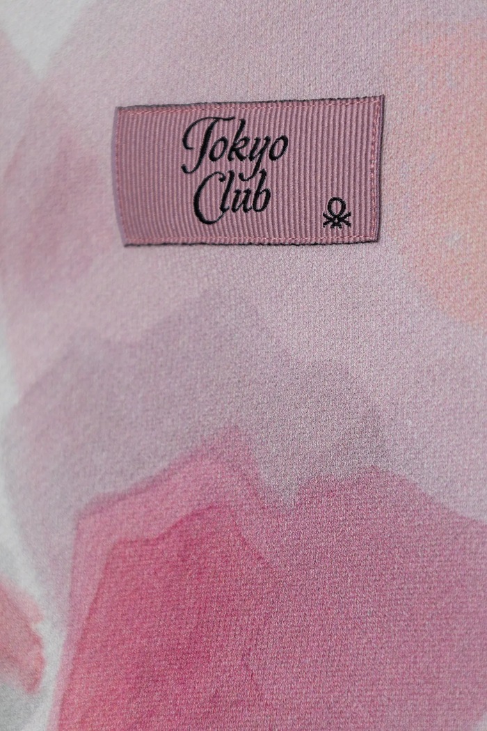 Dziewczynka United Colors of Benetton bluza bawełniana dziecięca 35UJC10OB.G.G.Seasonal różowy