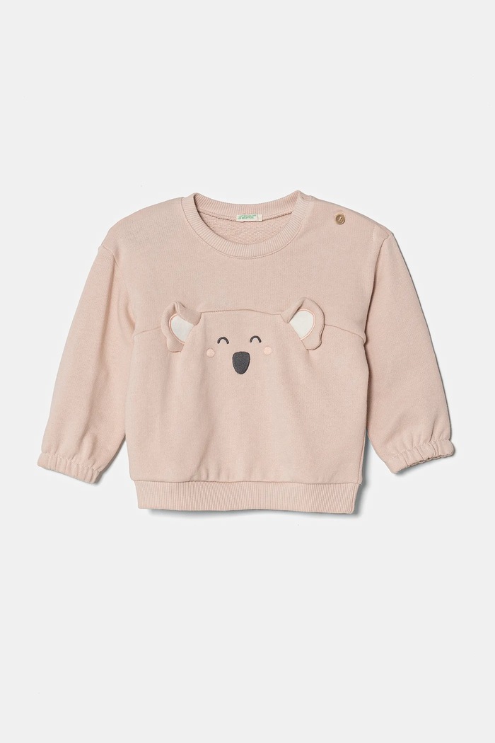United Colors of Benetton bluza dziecięca aplikacja beżowy 3J70A1061.G.W.Seasonal