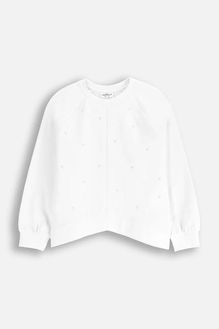 Coccodrillo bluza bawełniana dziecięca bawełna biały WC5132101DGJ