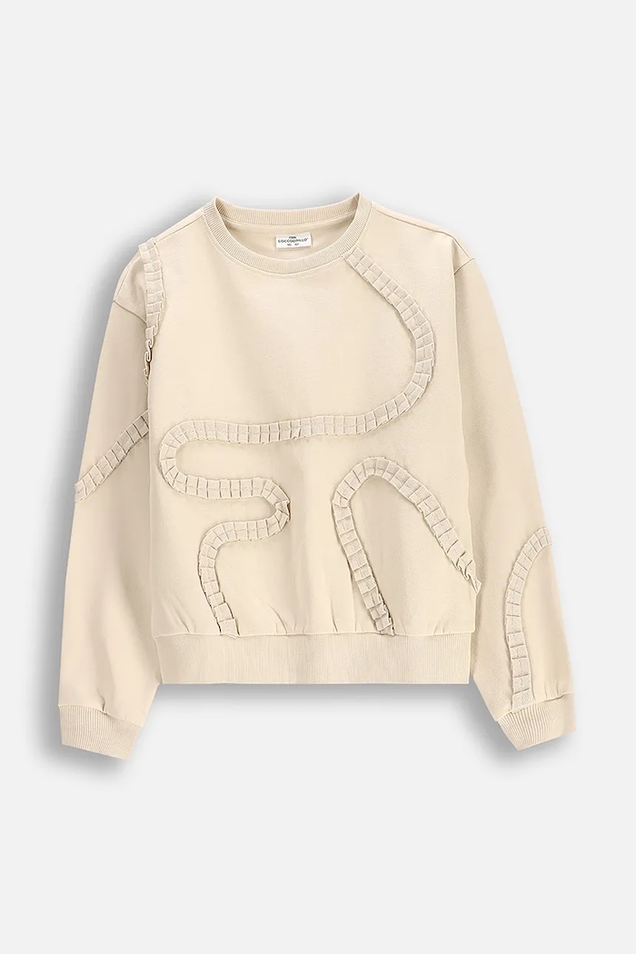 Coccodrillo bluza dziecięca bez kaptura beżowy WC5132101NGJ