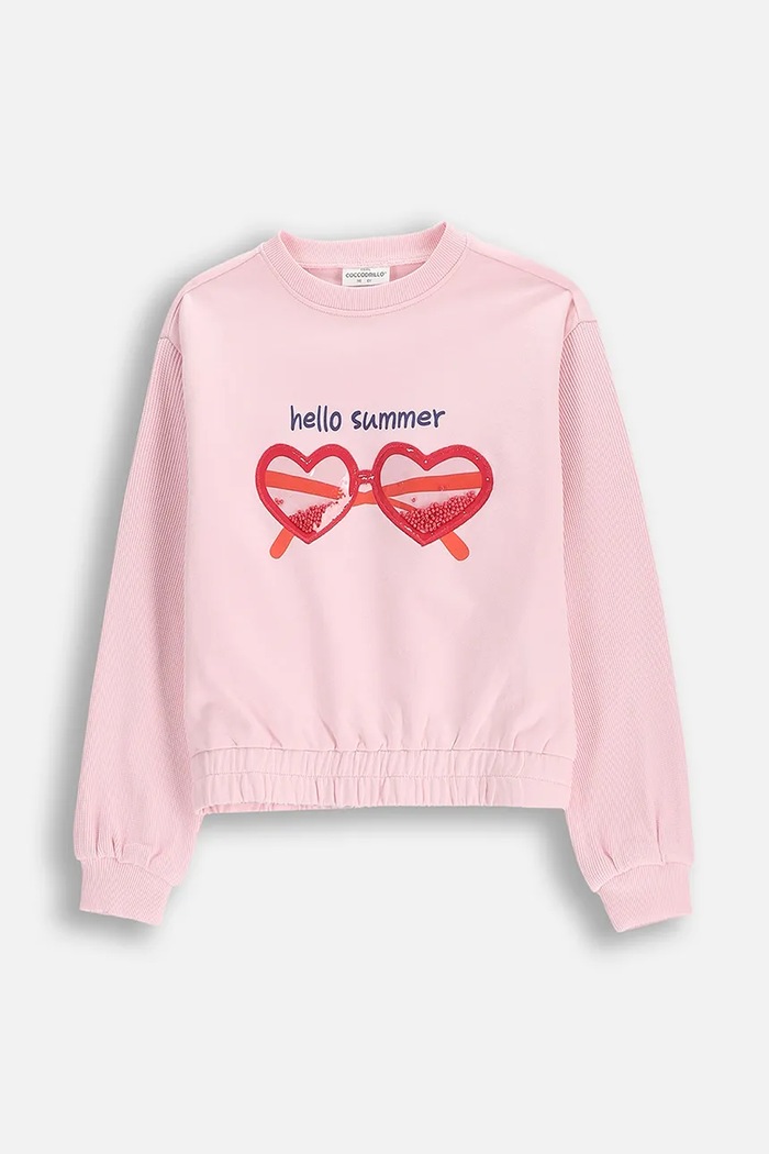 Pulover Coccodrillo WC5132101HGK roza SS25