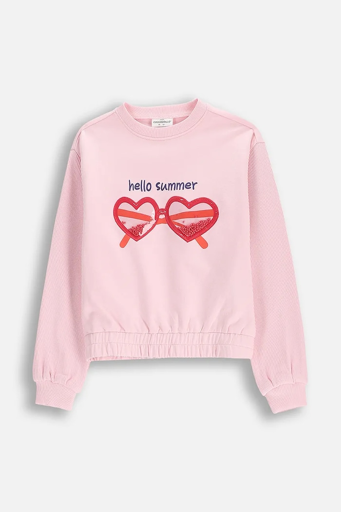 Pulover Coccodrillo WC5132101HGK roza SS25