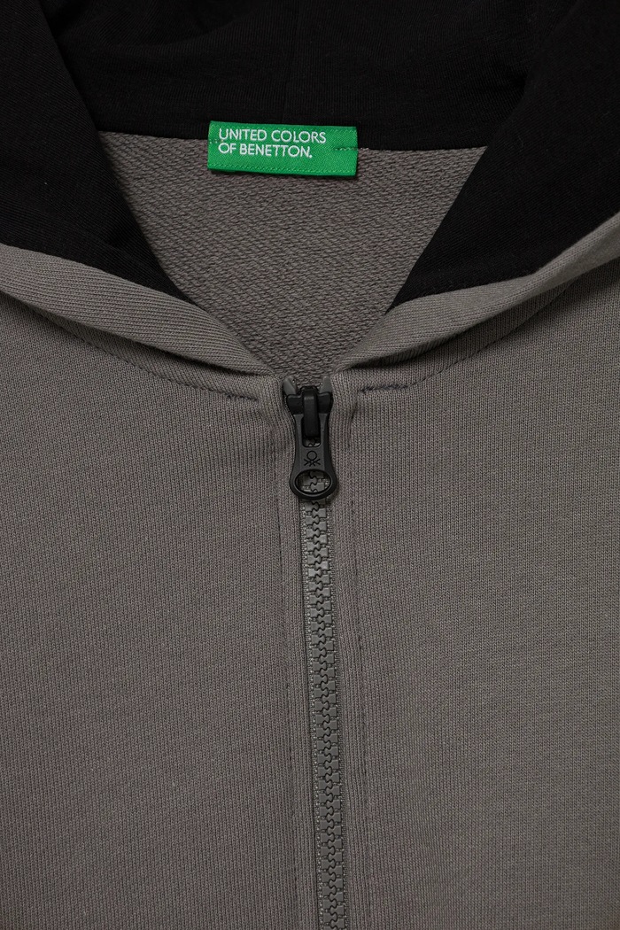 Lány United Colors of Benetton gyerek melegítőfelső pamutból 3UNIC504T.G.Seasonal szürke